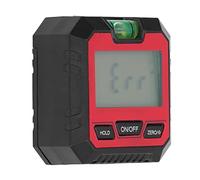 YWBL-WH Inclinomètre Numérique Rapporteur D'angle Détecteur de Niveau Haute Précision 0,1 ° Base Magnétique LCD rétroéclairé avec Plage 4x90 ° pour le Travail du Bois Machine-outil de (rouge)