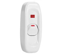 YWBL-WH Interrupteur de Lampe Marche/arrêt AC 10A, Interrupteur à Cordon en Ligne Facile à Installer avec Indicateur LED pour éclairage de Table et de Bureau (WHITE)