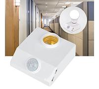 YWBL-WH Interrupteur de Mouvement à Capteur Infrarouge E27, Douille de Lumière Réglable pour Ampoule LED, capacité de 50 W, Plage de Détection de 2 à 6 M pour l'éclairage Domestique