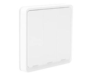 YWBL-WH Interrupteur d'éclairage Mural sans Fil, Contrôleur de Scène PC, Interrupteurs électriques avec 3 Touches BT Mesh 86 X 86 X 13 Mm pour Chambre à Coucher, Cuisine, Salle de Bain, éclairage