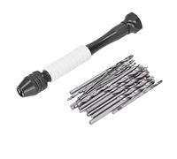 YWBL-WH Jeu de Forets à Main, 49 Pièces en Acier Rapide | Forets hélicoïdaux ABS, trousse d\'outils manuels, artisanat de modélisation, traitement du bois, du plastique et du