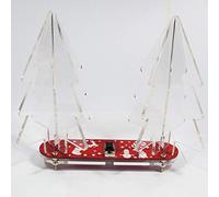 YWBL-WH Kit de Circuit d'arbre de Noël en Acrylique - Décoration de Noël à Monter Soi-même - Kit de Circuit Flash LED - Module électronique 3D avec Lumières Dégradées de Couleurs - USB 5 V pour la