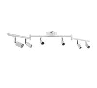 YWBL-WH Kit Spot sur Rail 6 Projecteurs Rotatifs GU10 85-265V Blanc pour Éclairage de Cuisine et Mise en Valeur