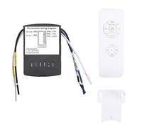 YWBL-WH La TéléCommande du Ventilateur de Plafond WiFi Fonctionne avec La Commande Vocale Alexa Home 3 Vitesses 4 Paramètres de Minuterie pour Interrupteur de Lumière de Ventilateur de (220V)