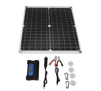 YWBL-WH Panneau Solaire Monocristallin 25W + Contrôleur PWM 100A pour Recharge Batterie VR Camping Maison