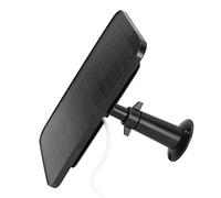 YWBL-WH Panneau Solaire Panneau d'extension Solaire Monocristallin 4W 6V Sortie USB IP65 étanche avec Support Réglable pour Caméra de sécurité Surveillance Extérieure et Téléphones (BLACK)