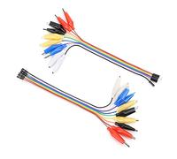 YWBL-WH Pince pour Fil de Saut, Fil de Raccordement en Plastique et Cuivre Rouge avec Clip 20 Broches 20 Cm, de Test Mâle Femelle pour Planche à Pain pour Bricolage, Fabricant de Connexions,