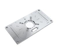 YWBL-WH Plaque d'insertion de Table de Routeur Plaque d'établi de Travail du Bois en Alliage 'aluminium 120 X 235 Mm avec Conception de Planche Rabattable pour la Perforation de Trous de Machine de