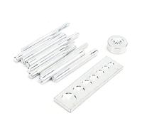 YWBL-WH Presse à Cliquet pour Pose de Boutons-pression, Ensemble pour | Jeu de poinçons et matrices remplaçables, Construction en acier inoxydable, poignée antidérapante, réparation de