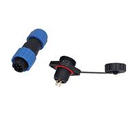 YWBL-WH Prise de Courant étanche PA66 PPS Connecteur de Prise d'aviation IP68 250 V 5 A Support de Bride Filetée plaqué or à 4 Broches pour équipements Industriels, Ordinateurs et Instruments (4