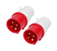 YWBL-WH Prise Industrielle à 4 Broches, Connecteur Industriel en Laiton PA66, Connecteur Circulaire triphasé 16A 380V 415V, IP44 3P E 6h pour l'industrie, l'aviation, les Chemins de Fer, une