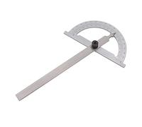 YWBL-WH Règle d'angle Règle de Recherche d'angle en Acier au Carbone 120x150mm Rapporteur de Fixation Flexible Rotatif avec échelle Précise pour la Mesure de la Disposition du Bois et les