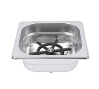 YWBL-WH Rinçage de Pichet en Acier Inoxydable, Lave-tasse Automatique, Haute Pression, en Verre, pour évier de Restaurant, Magasin de Boissons, 6.9x6.4x4.7 Pouces (SILVER)