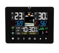 YWBL-WH Station Météo sans Fil avec écran Couleur Tactile, Thermomètre et | Capteur à Distance 433,92 MHz, Portée de 60 M, Prise en Charge à 3 Canaux, Double Alarme, Prévisions Météorologiques,