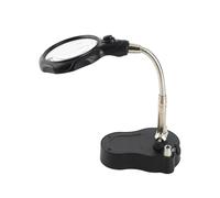 YWBL-WH Support de Fer à Souder, Loupe LED avec Lumière, Conception Réglable, Idéal pour la Fabrication de Bijoux et la Réparation de Montres