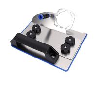 YWBL-WH Support de Meuleuse D'Angle, Outil de Chanfreinage à 45 Degrés | Acier Inoxydable ABS, 100 Angle Grinder Fit, Biseau 45 Degres, Base Reglable, Tuyau de Humide, pour Porcelaine Ceramique
