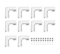 YWBL-WH Support de Serrage en Verre en Forme de L, 8 à 10 Mm, Aluminium | 90 Degré, Alliage D'Aluminium, Panneaux Trempés, Feuilles Acryliques, Usage Aquarium, Étagère de Rangement, Connecteur