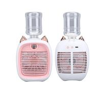 YWBL-WH Ventilateur de Table Misting, Mini Refroidisseur D'Air | Réservoir D'eau de 220 Ml, Charge par USB, Matériau ABS, Idéal pour Chambre, Bureau et Salle de Sport à domicile.