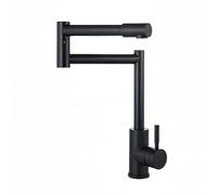 YWJFSA Robinet Cuisine Rabattable Mitigeur Monocommande Cuisine Pivotant à 360° Robinet Cuisine Inox Brossé Pivotant à 360°,Noir