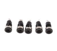 YWJLQH 5 Pièces Prise Banane Femelle Prise Panneau 4mm Connecteur Banane 4mm Douille Sécurité 4mm Nylon Injecté Esthétique Adaptés pour Équipements, Noir