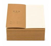YWJLQH Cahier ligné, couverture souple rétro, style to 2 | Ouverture supérieure, Cahier scolaire, Mémorisation active, Pour conférenciers