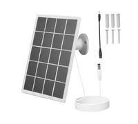 YWJLQH Chargeur Solaire Panneau Monocristallin Système de Batterie Branchement Simple Dispositif Électronique Adapté pour Caméra Sécurité Porte Sonnet, Blanc
