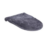 YWJLQH Housse de Siège de Toilette Légère, Coussin de Protection pour Abattant de Toilette, Tapis de Protection pour Hôtel, Maison, Café, Ferme, Gris Foncé