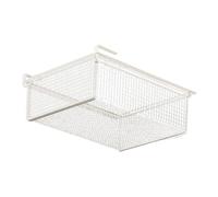 YWJLQH Panier à Tiroir Coulissant en Fil Métallique, Organisateur Coulissant pour Le Rangement de La Chambre et du Placard, Blanc, M