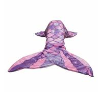 YWJLQH Plaid Flanelle Fille Couverture Queue Sirène Sac de Couchage Motif Écailles Effet Adaptée pour Filles Adolescents Décoration Lit Activités Créatives, Violet, 142-60cm