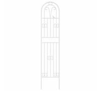YWJLQH Treillis Jardin 2,2 m pour Plantes grimpantes, Rosier grimpant extérieur, clématites - Support métal antirouille, Blanc, 220cm de Hauteur, 50cm de Largeur
