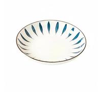YWMJZEU Assiette avec Bord Marron Émaillé Bol avec Bord Marron Raffiné Ensemble Bols et d’assiettes pour Cuisine, 8 Pouces