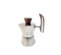 YWMJZEU Cafetière En Inox Acier Inoxydable Cafetière avec Poignée Aspect Bois Morne Verseuse avec Couvercle pour Cuisine, 15.5×9×18cm