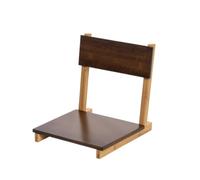 YWMJZEU Chaise Sol Tatami Basse Chaise Sol en Bambou Compacte Siège avec Dossier pour Lecture, Balcon, Assise Originale/Pieds Noyer