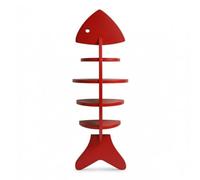 YWMJZEU Étagère Murale en Forme D'arête Poisson Suspendu Étagère Murale en Bois Compacte Meuble pour Collectionneurs, Espaces Restreints, Entrée, Chambre, Petit, Couleur Bois Naturel