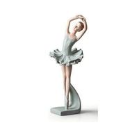 YWMJZEU Figurine Danseuse en Tutu Élégant Statuette Danseuse en Tutu Sculpté Figurine pour Danseurs, Coiffeuse, Vert Clair, Fille De Ballet, Mains Croisées sur La Tête