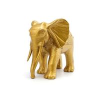 YWMJZEU Figurine D'éléphant En Laiton Doré Statuette d’éléphant Ornemental pour Collectionneurs, Salon, 17cm X 10cm X 13cm, Éléphant À Motif JY Absorbant L Eau 8 Pouces Trompe Droite