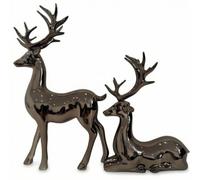 YWMJZEU Figurines Cerf Brillant Ornements Sign Statuette pour Salon, Entrée, Noir De Jais