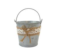 YWMJZEU Mini Seau Galvanisé Patiné Seau Décoratif Rétro Récipient pour Décoration D'intérieur, Photographie, Small Bucket