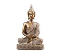YWMJZEU Mini Statue Bouddha Figurine Sculpture Décor Objet Résine Raffinée aux Détails en Relief sur la et Le Piédestal Touche de Sérénité Adaptée au Salon Bureau Méditation, 133-Wh