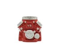 YWMJZEU Mug En Forme Moteur Mécanique Tasse En Forme Moteur Insolite Mug avec Poignée pour Mécaniciens, 11 14 10cm, Moteur V8 Rouge 230ML