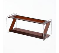 YWMJZEU Organisateur Acrylique Porte Télécommandes Rangement Bureau Support Téléphone Porte Magazines Tiroir Visuel Clair Base Stable Nettoyage Simple Adapté, Marron, Épais