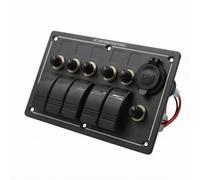 YWMJZEU Panneau D'interrupteurs 12V | En Aluminium, Tableau Comman avec Interrupteurs, pour Bateau, Fourgon Aménagé
