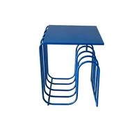YWMJZEU Petite Table Basse Étroite Style Industriel Table Chevet Étroite Antirouille pour près du Canapé, Bleu