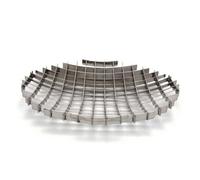 YWMJZEU Plat à Fruits En Inox Métallique Coupe à Fruits Pratique Vaisselle pour Cuisine, Rond Grand 34.5 34.5 5.5CM