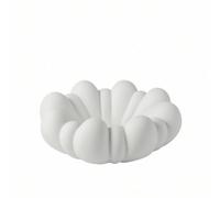 YWMJZEU Plateau à Fruits Sculptural Coupe à Fruits Mat Porte-Objets pour Bureau, Blanc, Petit