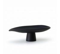 YWMJZEU Plateau Décoratif avec Piéstal Élégant Coupelle Simple Décoration pour Étagère, Salon, Noir, 29.5 11.5 9cm