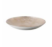 YWMJZEU Plateau Fruit Dish Verre Utilisation Polyvalente Plat En Verre Doré Bords Lisses Plateau Décoratif Doré pour Décoration, M, Amber Gold Spot