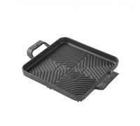 YWMJZEU Poêle Grill Carrée Finition Noire Poêle En Fonte Bords Bas, 26 26