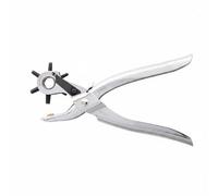 YWMJZEU Poinçonneuse pour Ceinture Pince Perforatrice Trous Outil Rotatif Tête Révolver Pince à Trou Acier Mécanisme à Double Leviers Finition Soignée Adaptée, Dl1919c Trou Rond