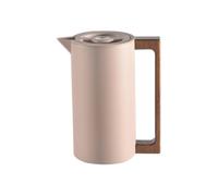 YWMJZEU Pot Isotherme avec Poignée En Bois Moderne Carafe Isotherme avec Bec Verseur Acier Inoxydable 304 Récipient Bec Verseur pour Bureau, Array, Chameau, 1.0L